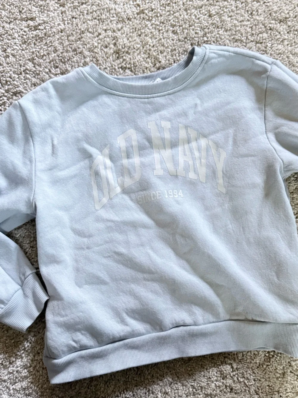 Old Navy Pastel Blue Kids Crewneck Sweatshirt